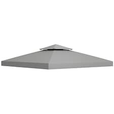 Outsunny 3m 2 Tier Garden Gazebo Top Cover Replacement Canopy Roof