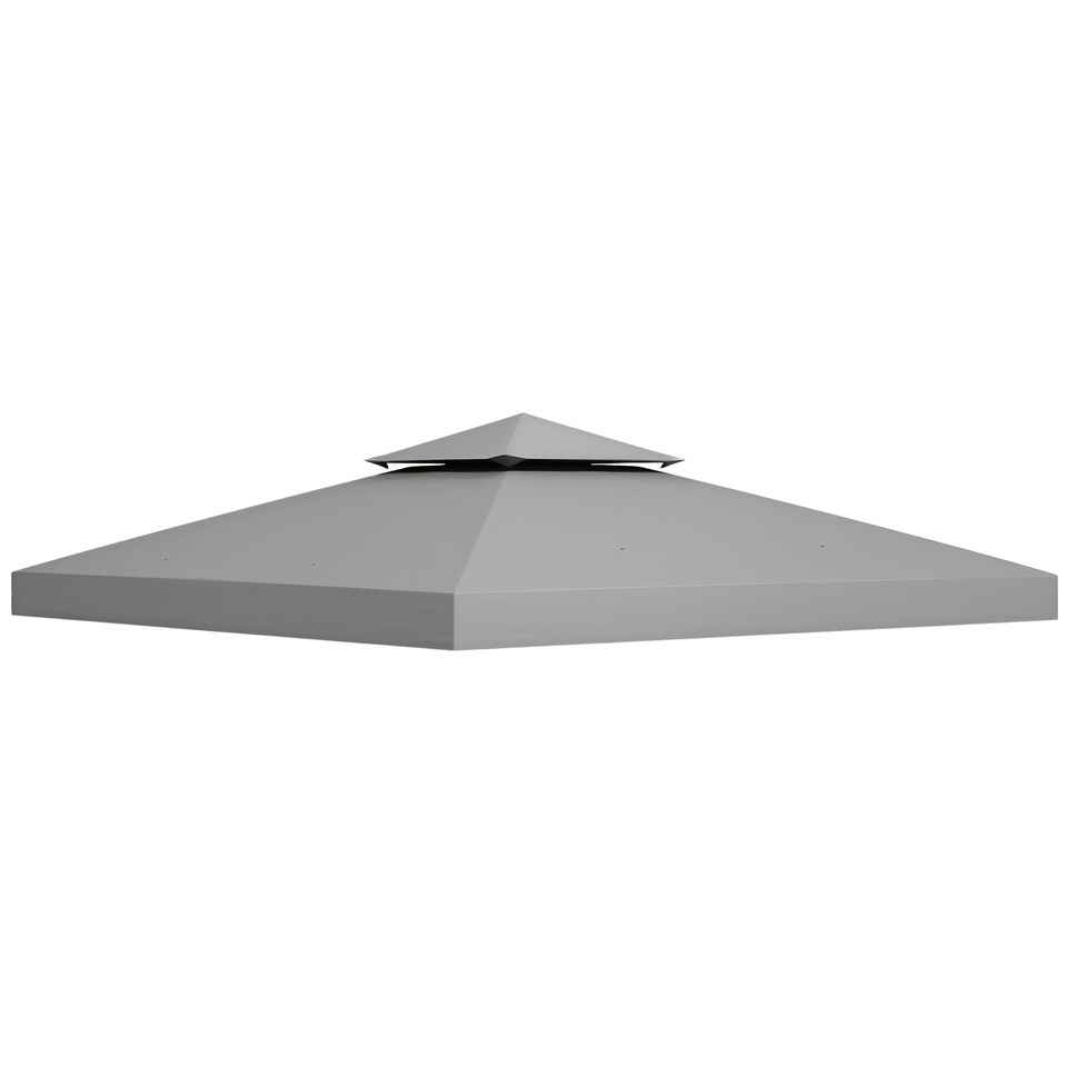 image 1 of Outsunny 3m 2 Tier Garden Gazebo Top Cover Replacement Canopy Roof