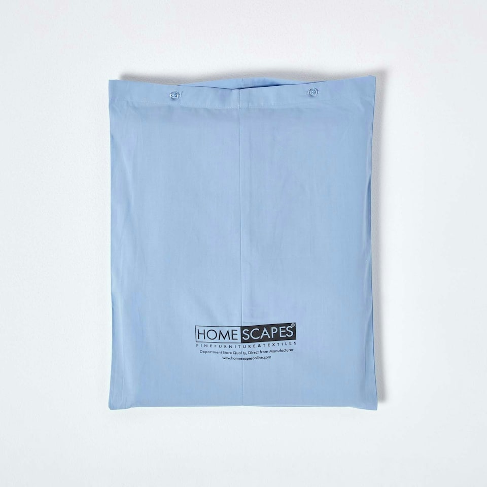 image 1 of Homescapes Blue Egyptian Cotton Fitted Sheet 200 TC, Super King | Blue | Super King