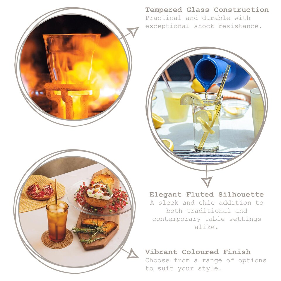 image 1 of Duralex Lys Highball Glasses - 280ml - Clear - Pack of Six | Clear | Clear