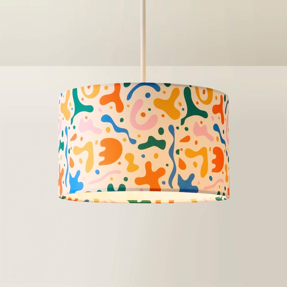 image 1 of ValueLights Kids Bright Abstract Easy Fit Ceiling Light Shade and Bulb