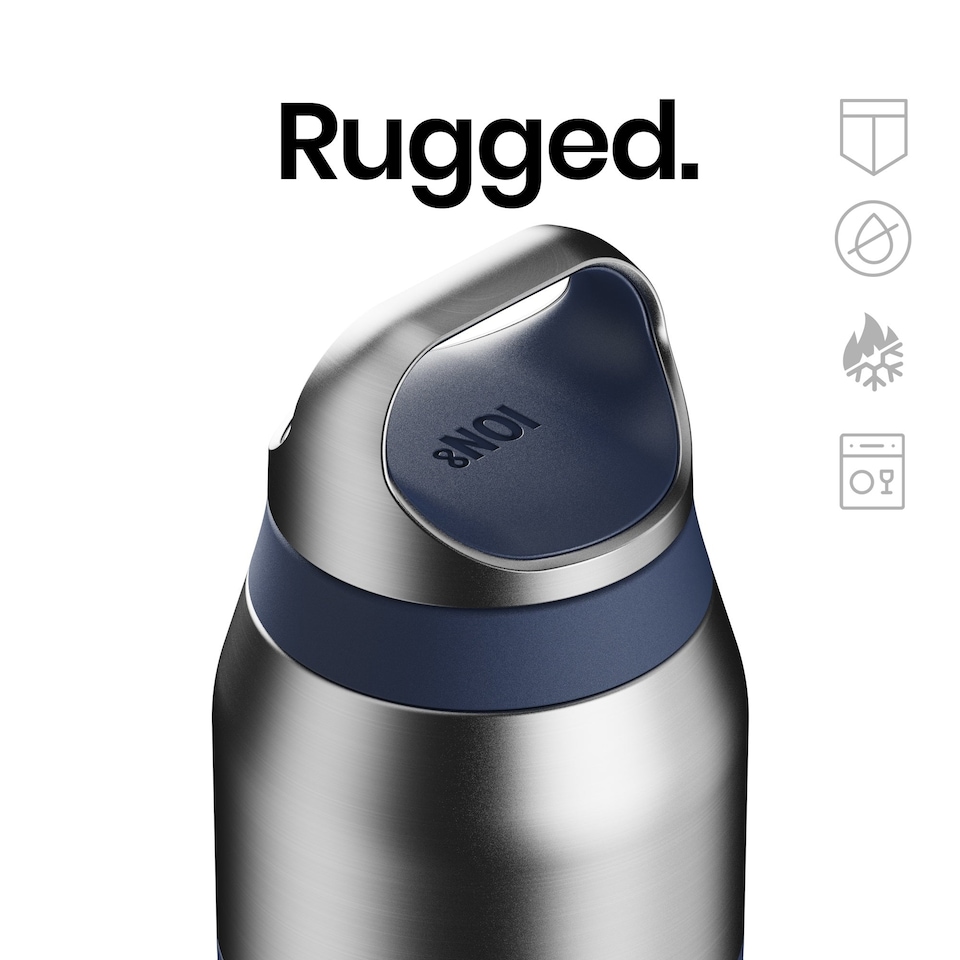 image 1 of ION8 ROAM Insulated Steel Water Bottle, Rubberised Ceramic, 320ml / 11oz