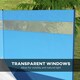 image 5 of Outsunny Camping Windbreaks with Clear Windows and Carry Bag, 440 x 140cm, Blue