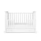 image 4 of Snowdon Mini Cot Bed & Underdrawer – Sleigh Style, Convertible Baby Cot to Toddler Bed, Adjustable Base (White)