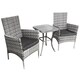 image 1 of Jardí Rattan Bistro Set Light Grey