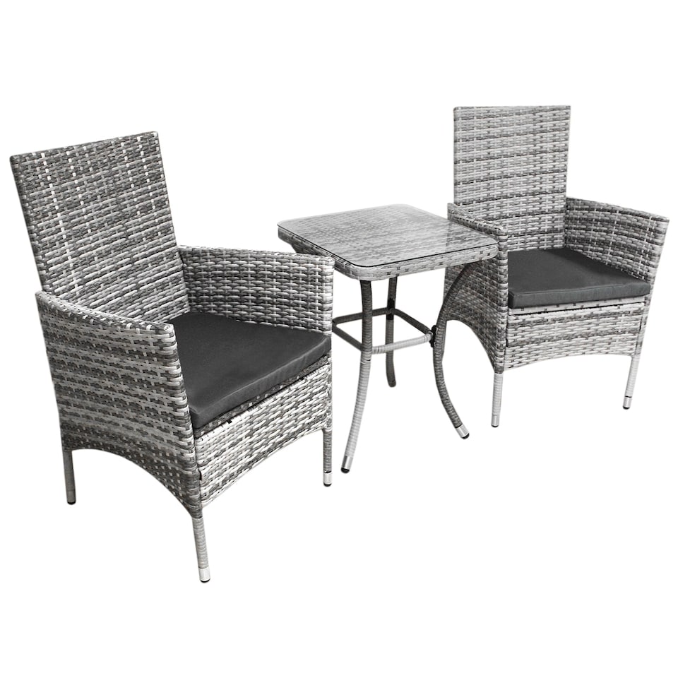 image 1 of Jardí Rattan Bistro Set Light Grey