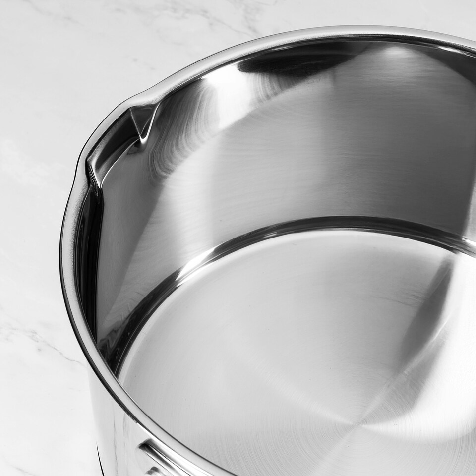 image 1 of Prochef 24cm Stainless Steel Stockpot with Glass Lid All Hob Cooking Pot
