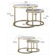 image 3 of Amelia Nesting Coffee Tables White Marble White | Marble white