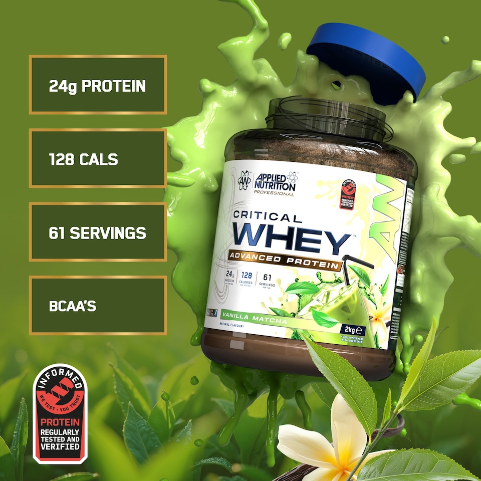 image 1 of Applied Nutrition Critical Whey Advanced Protein Powder - Vanilla Matcha - 61 Servings