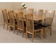 image 2 of Richmond 140-220cm Oak Extending Dining Table and 8 Harvard Chairs | Brown | Brown