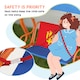 image 6 of Outsunny 2 Seater Kids Swing Chair, Cowboy Themed with Adjustable Canopy