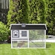 image 2 of PawHut Rabbit Hutch, Guinea Pig Hutch 2 Tiers Outdoor w/Tray & Ramp, Grey