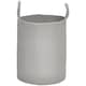 image 1 of HOMCOM 36L Laundry Hamper, Cotton Rope Laundry Basket with Handles, Collapsible Washing Bin, 38 x 45cm, Grey