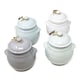 image 5 of Verano Spanish Ceramics Rustic Pastel Storage Jar - 15cm Grey Set of 3