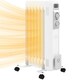 image 1 of HOMCOM 1500W 7 Fin Oil Filled Heater Radiator for Home, White