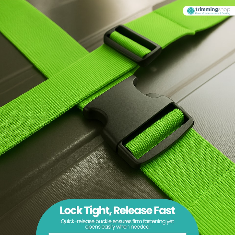 image 1 of Strong Adjustable Luggage Strap with Buckle - Pack of 4