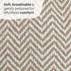 image 7 of Large Cotton Chevron Herringbone Sofa Throw Blanket - 150 x 200cm | Brown | Beige | One Size | 1