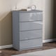 image 1 of Vida Designs Glinton 4 Drawer Chest of Drawers Bedroom Storage, 100% FSC, Grey