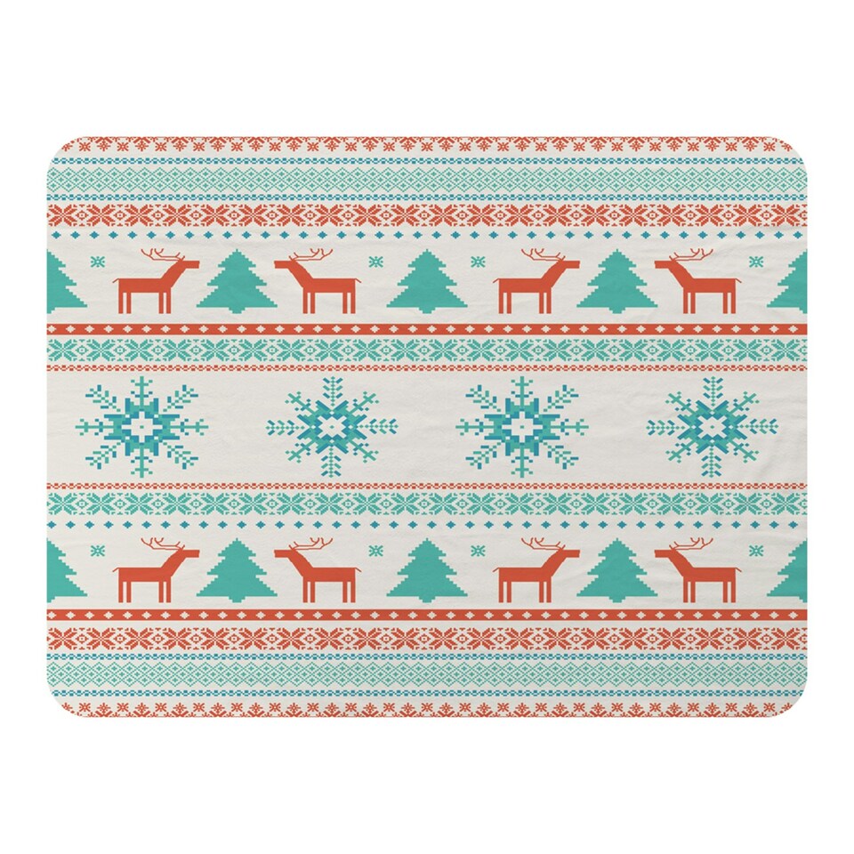 Christmas traditional knitted (blanket)