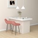 image 3 of HOMCOM Bar Stools Set of 2, Velvet-Touch Fabric Counter Height Bar Chairs Pink
