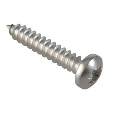 Forgefix Self-tapping Screws, Pozi, Pan Head, A2 Stainless Steel - Multi Colour - 1in x 10 ForgePack 15