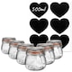 image 1 of Argon Tableware Glass Storage Jars with Heart Labels - 500ml - Clear - Pack of 6
