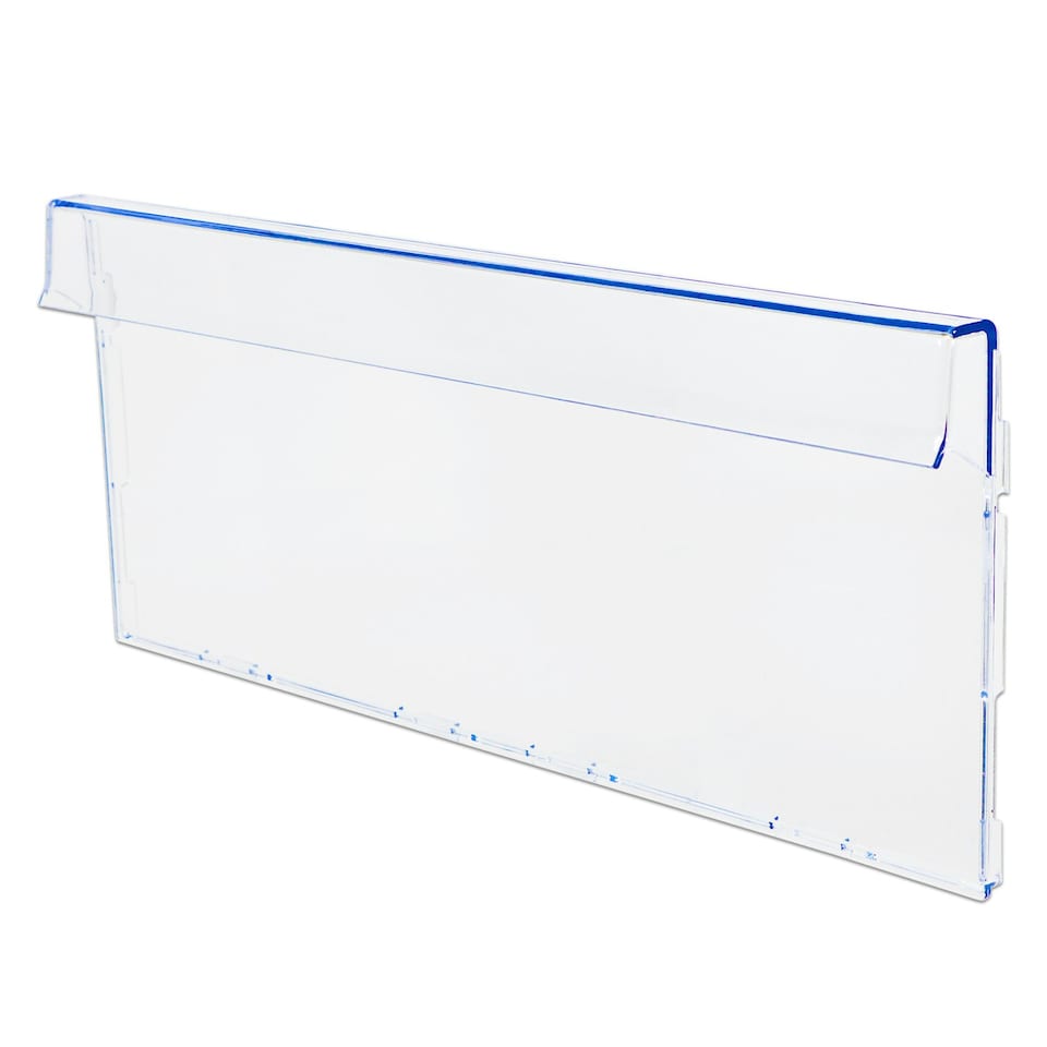 image 1 of SPARES2GO Freezer Drawer Cover for Beko CCFM CFG CNA CSA CSG CXF DRC RCHA RCHE RCNA RCSA Fridge Freezers (Top or Middle Shelf Front Panel) Clear