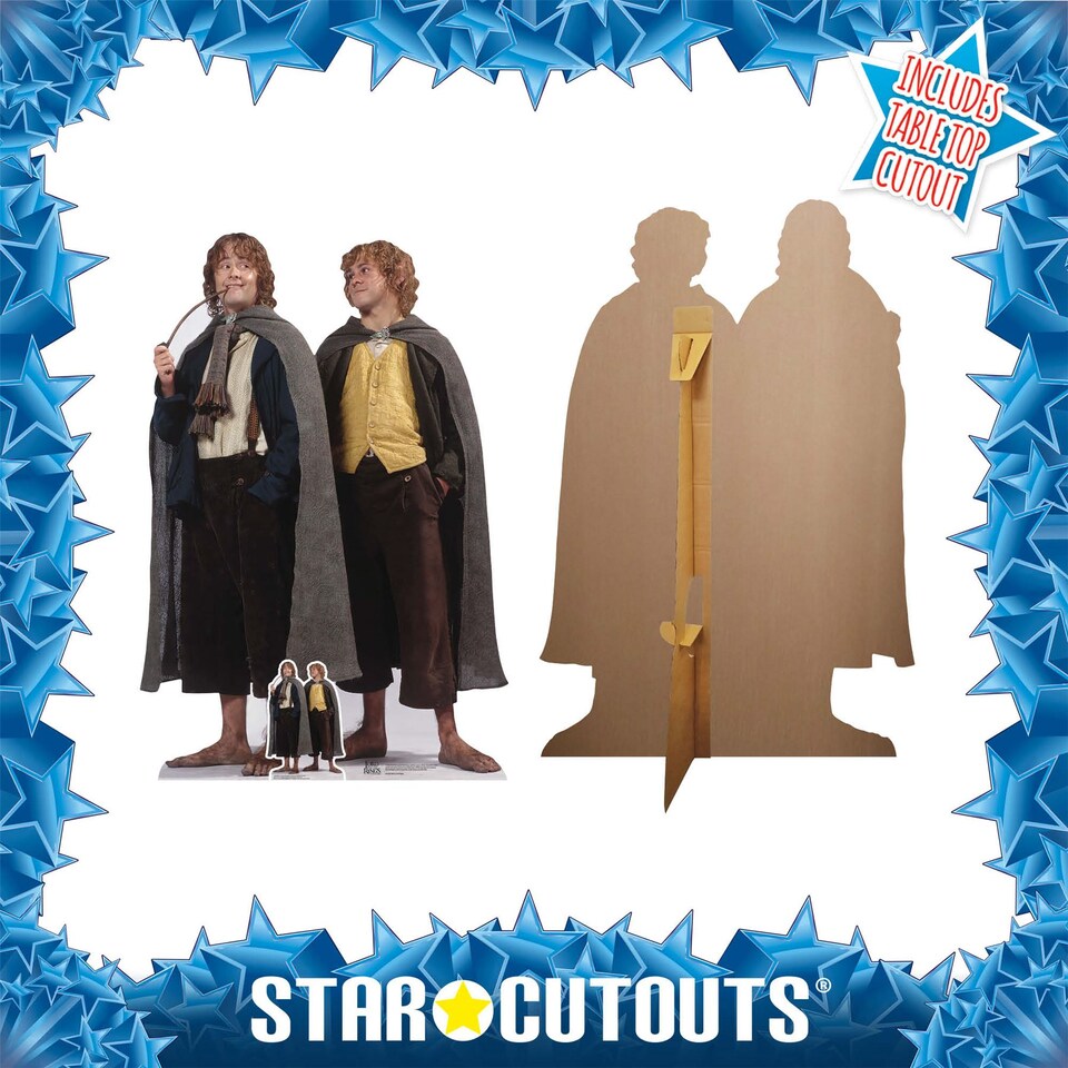 image 1 of Merry and Pippin Double Lord of the Rings Lifesize Cardboard Cutout 133cm