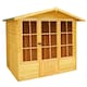 image 1 of Chatsworth Shiplap Summerhouse Garden Sun Room Approx 7 x 7 Feet | Brown