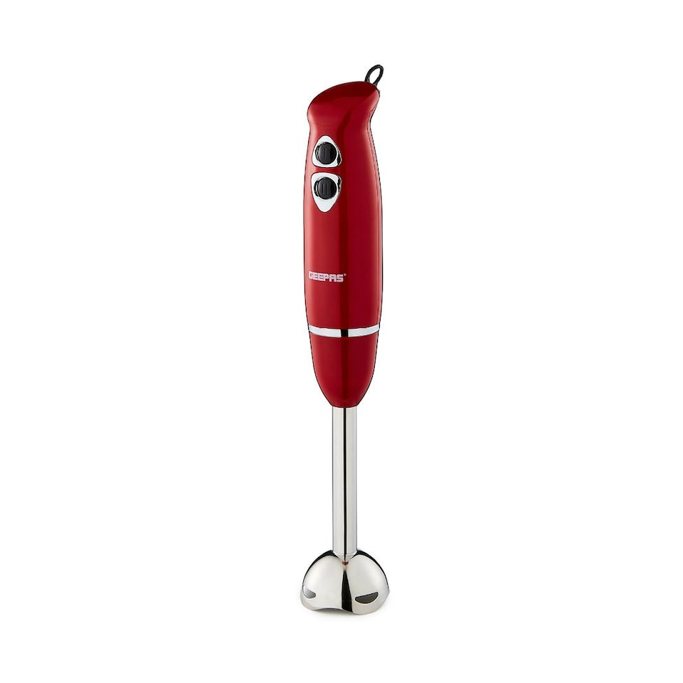 image 1 of GEEPAS 400W Hand Blender, 2 Blending Speed Red | Red