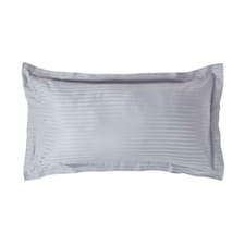 Homescapes Grey Egyptian Cotton Satin Stripe King Size Oxford Pillowcase 330 TC | Grey | King