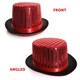 image 6 of Pack of 6 Red Sequin Top Hat Red | One Size