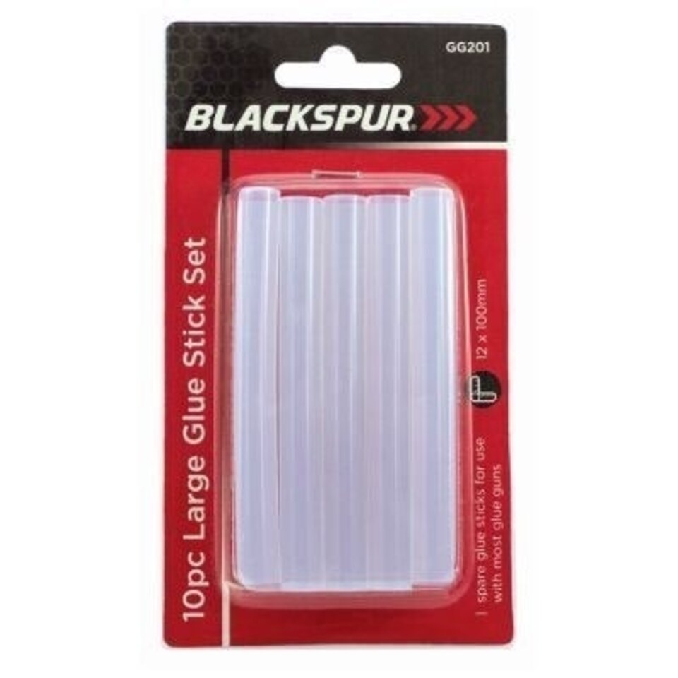 Blackspur Hot Glue Sticks - 12mm x 100mm - White - Pack of 10