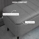 image 5 of HOMCOM Storage Ottoman with Flip Top, Rectangular Upholstered Bench, Linen Look Fabric Footstool with Steel Legs for Living Room, Bedroom, Grey