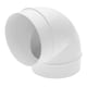 image 1 of SPARES2GO Bend Elbow Duct 90 Degree Vent Hose Pipe Tube Hydroponics / Tumble Dryer Ducting Connector (4" / 100mm)