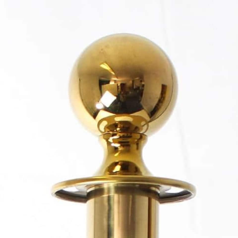 image 1 of 6 Prestige Brass Poles With 4 Red Velvet Ropes