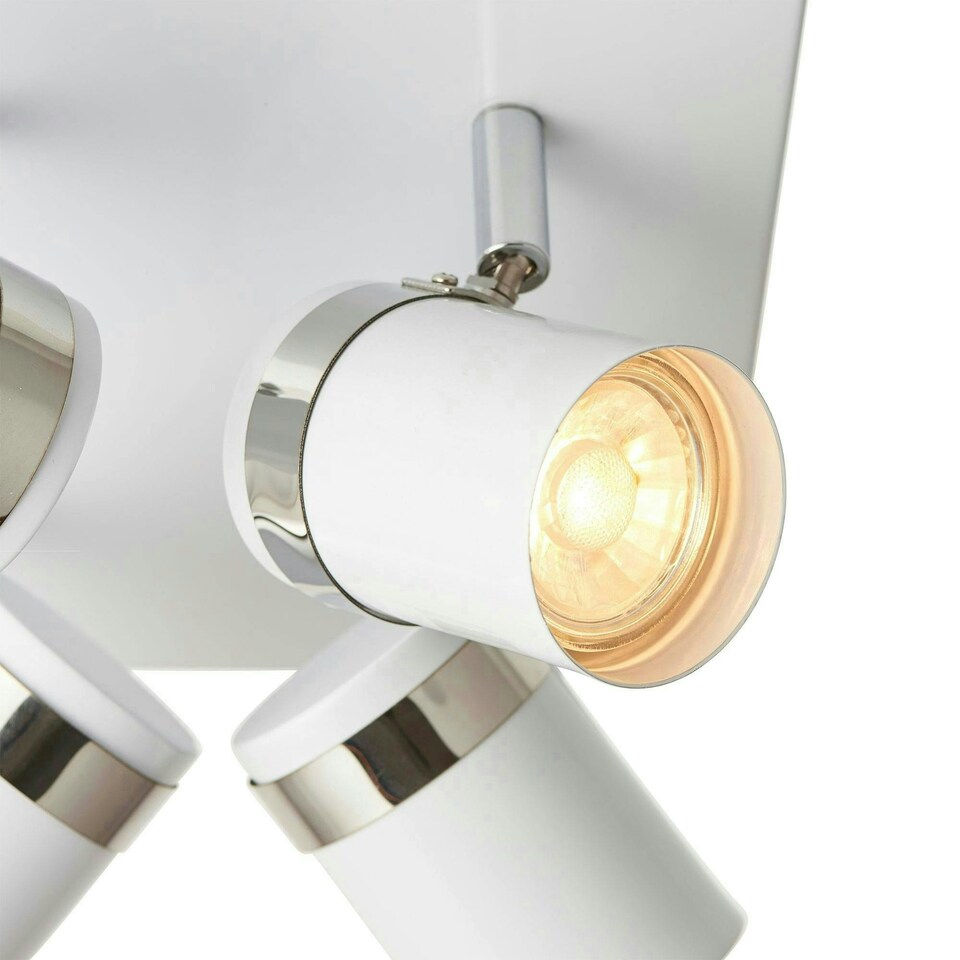image 1 of Camden 4 Light White Ceiling Spotlight Plate