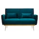 image 2 of Interiors by Premier Hatton Green Velvet Sofa Bed Green
