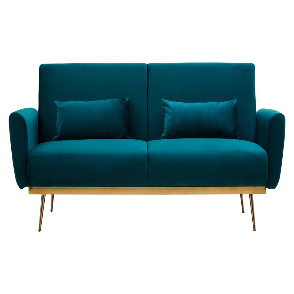 image 1 of Interiors by Premier Hatton Green Velvet Sofa Bed Green