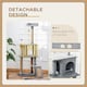 image 8 of PawHut Cat Tree 142cm Activity Center with Jute Scratching Post Condo, Grey