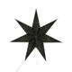 image 3 of ValueLights Plug In Set of 3 Christmas 60cm / 45cm Xmas Black Velvet Paper Stars with LED Bulbs