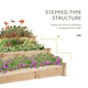 image 7 of Outsunny Wooden Raised Bed 3-Tier Planter Kit Elevated Plant Box 124x124x56cm