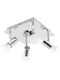 image 1 of ValueLights Chrome Square 4 Way GU10 Ceiling Spotlight
