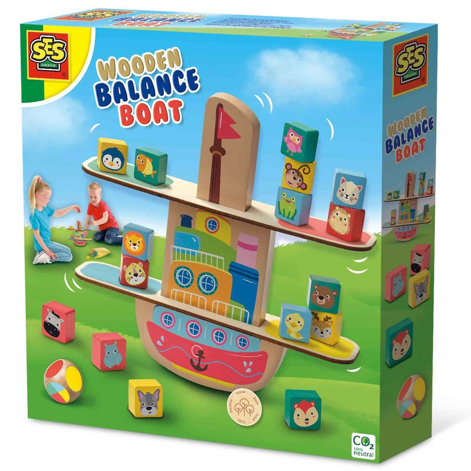 image 1 of SES Creative Wooden Balance Boat