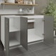 image 3 of JD Greta Adjustable Legs Kitchen Sink Unit 1200mm Cabinet With Doors - Grey Matt
