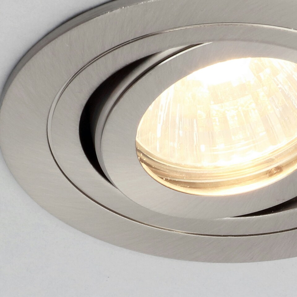 image 1 of BHS Fion Circular IP65 Tiltable Downlight | Silver | Satin Chrome | 1