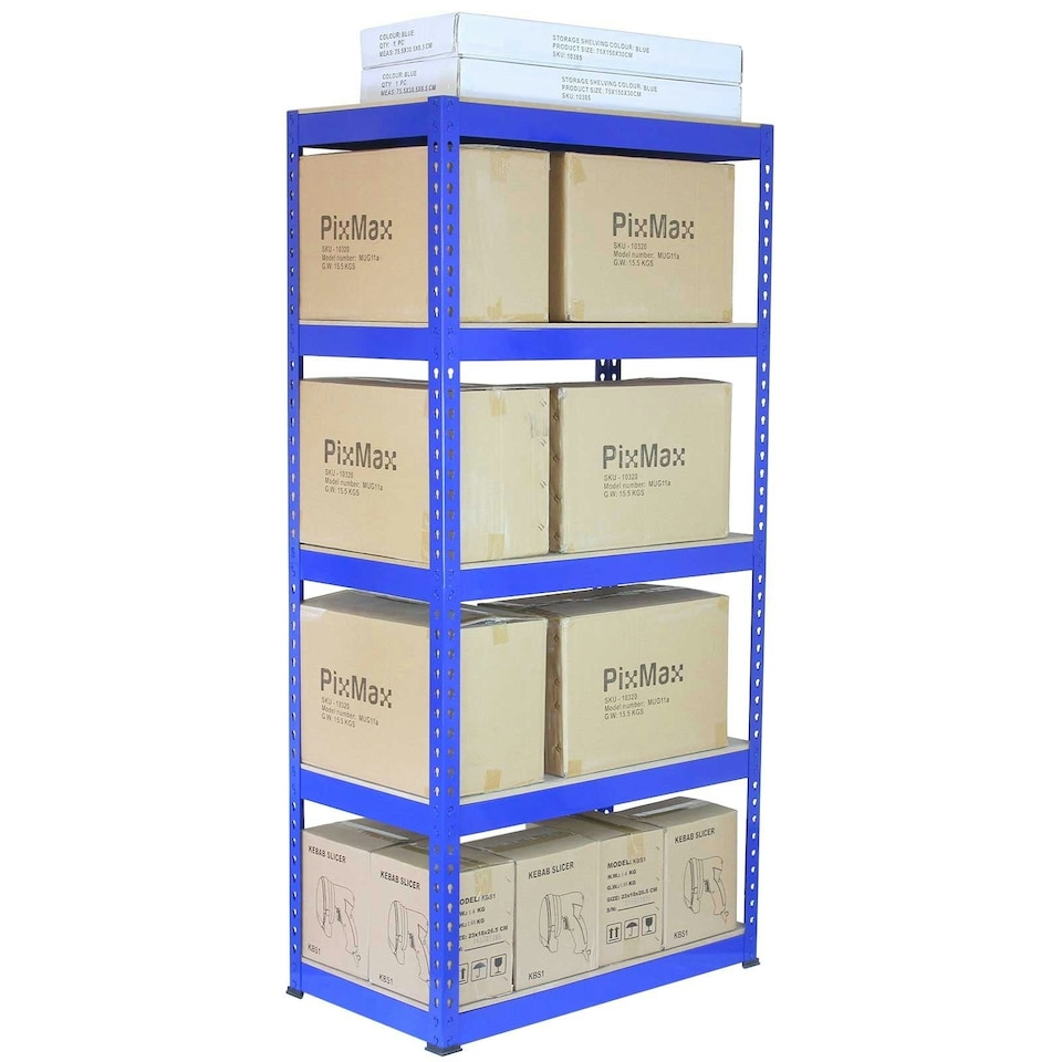 image 1 of 3 x Q-Rax Blue 120 x 50 x 180cm & 2 x Racking Blue 90 x 50 x 180cm Blue