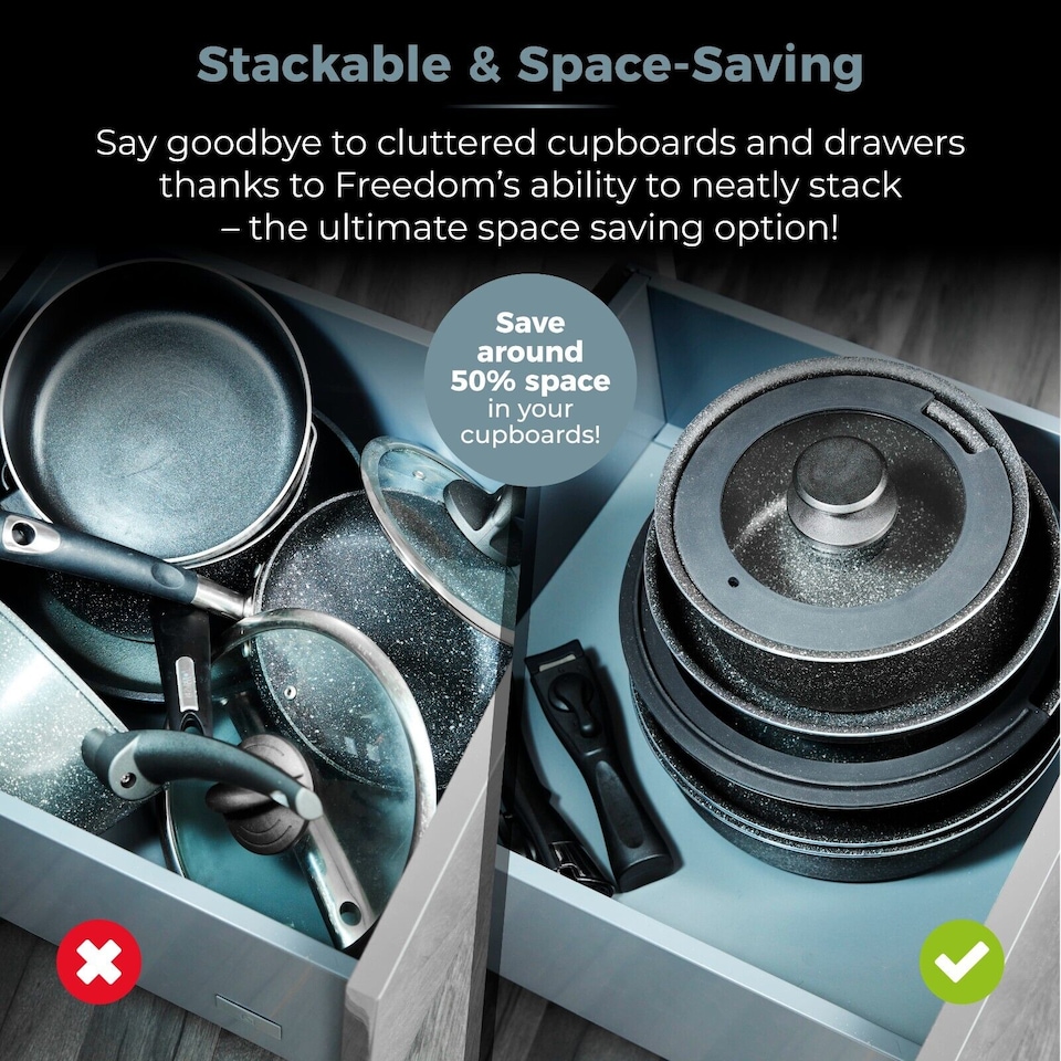 image 1 of Tower Freedom Precision 13 Piece Cookware Pan Set 10 year Guarantee T900160