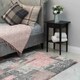 image 3 of KUKOON Blush Pink Patchwork Mottled Shaggy Area Rug 200cm x 290cm
