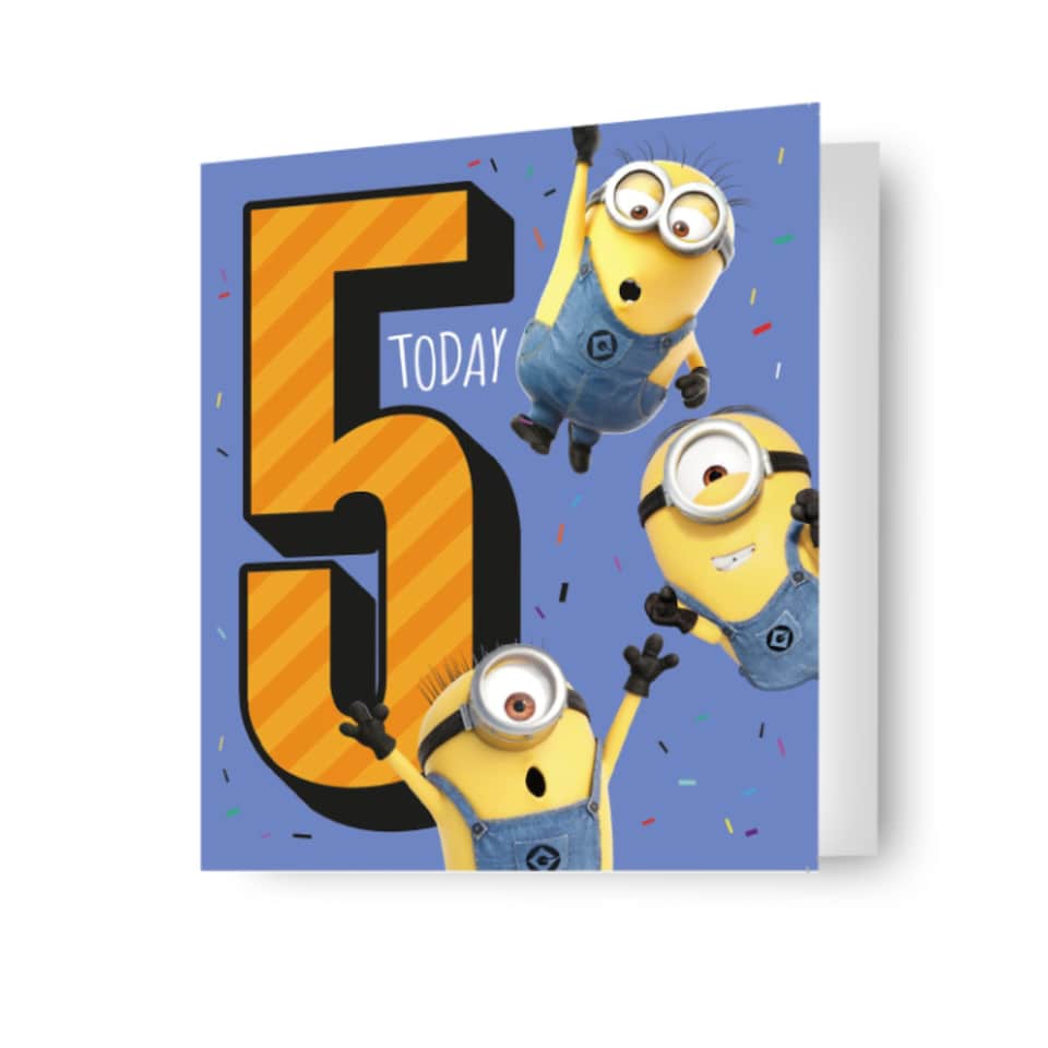 image 1 of Despicable Me Age 5 Birthday Card